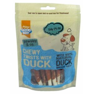 Good Boy Chewy Duck Twists Dog Treat, 90
