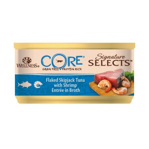 Wellness CORE Signature Selects Flaked Tuna With Shrimp Wet Cat Food, 79 g