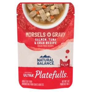Natural Balance Platefulls Salmon, Tuna & Crab Formula in Gravy Wet Cat Food, 85 g