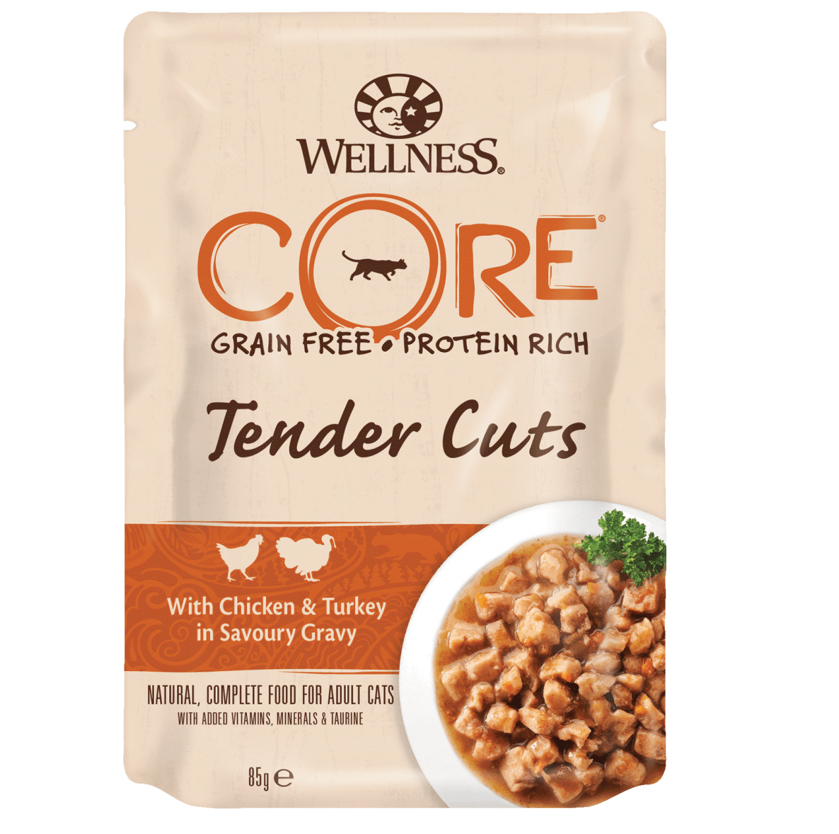 Wellness CORE Tender Cuts Chicken & Turkey Wet Cat Food, 85 g