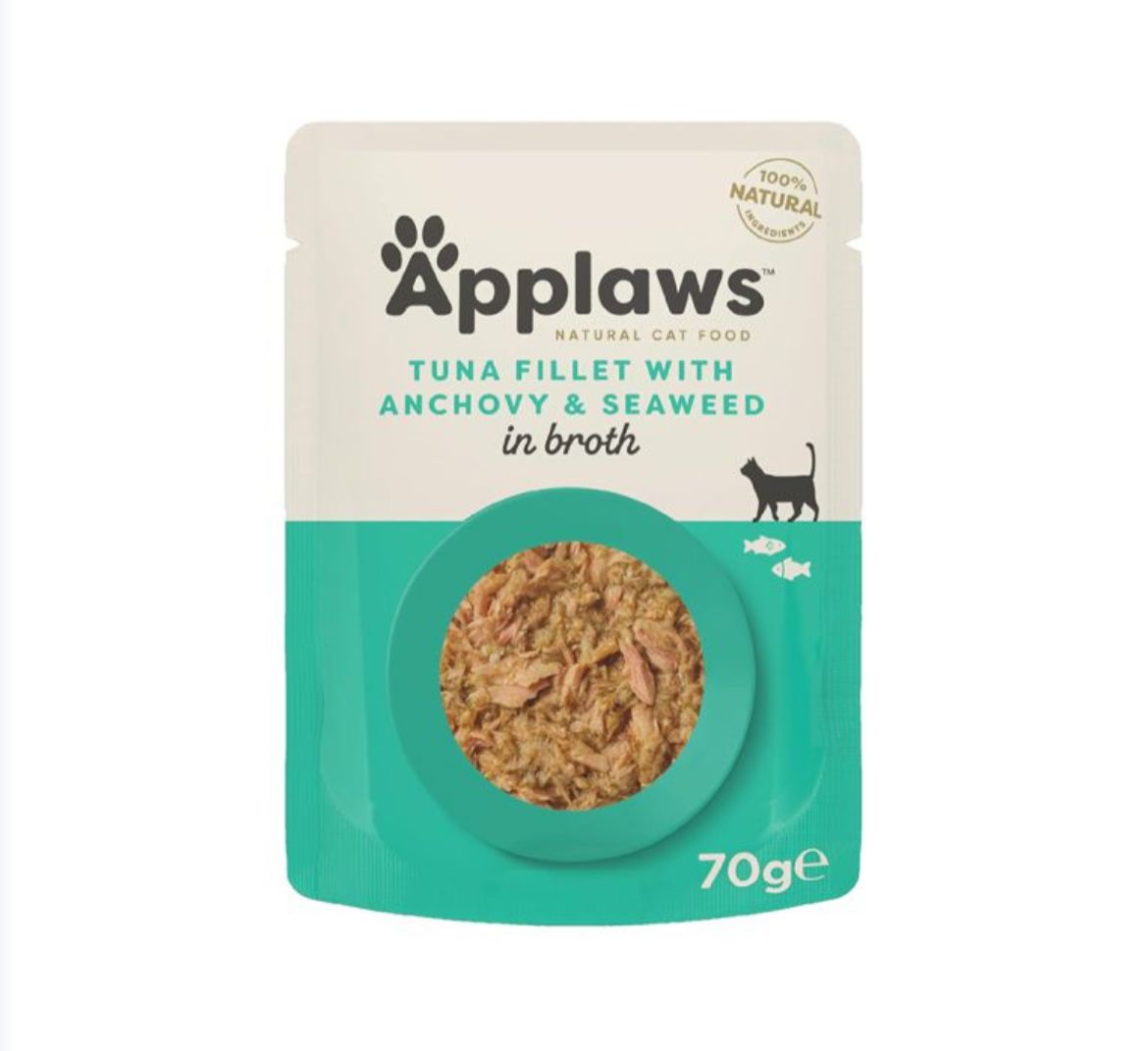 Applaws Tuna with Anchovy in Broth Wet Cat Food, 70 g