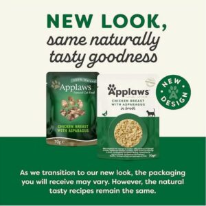 Alternative view of Applaws Chicken with Asparagus in Broth Wet Cat Food, 70 g