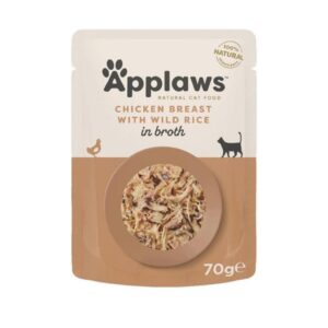 Applaws Chicken with Wild-Rice in Broth Wet Cat Food, 70 g