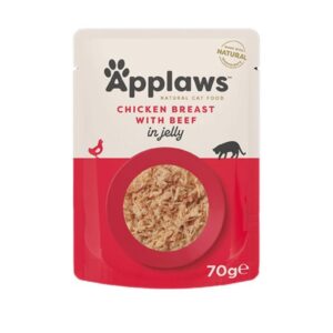 Applaws Chicken with Beef in Jelly Wet Cat Food, 70 g