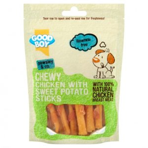 Good Boy Chewy Chicken with Sweet Potato Sticks Dog Treat, 90g
