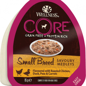 Wellness CORE Savoury Medleys Small Breed Chicken, Duck, Peas & Carrots Wet Dog Food, 85 g
