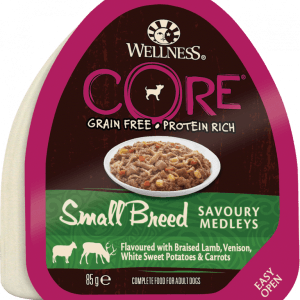 Wellness CORE Savoury Medleys Small Breed Lamb, Venison, White Sweet Potatoes & Carrots Wet Dog Food, 85 g