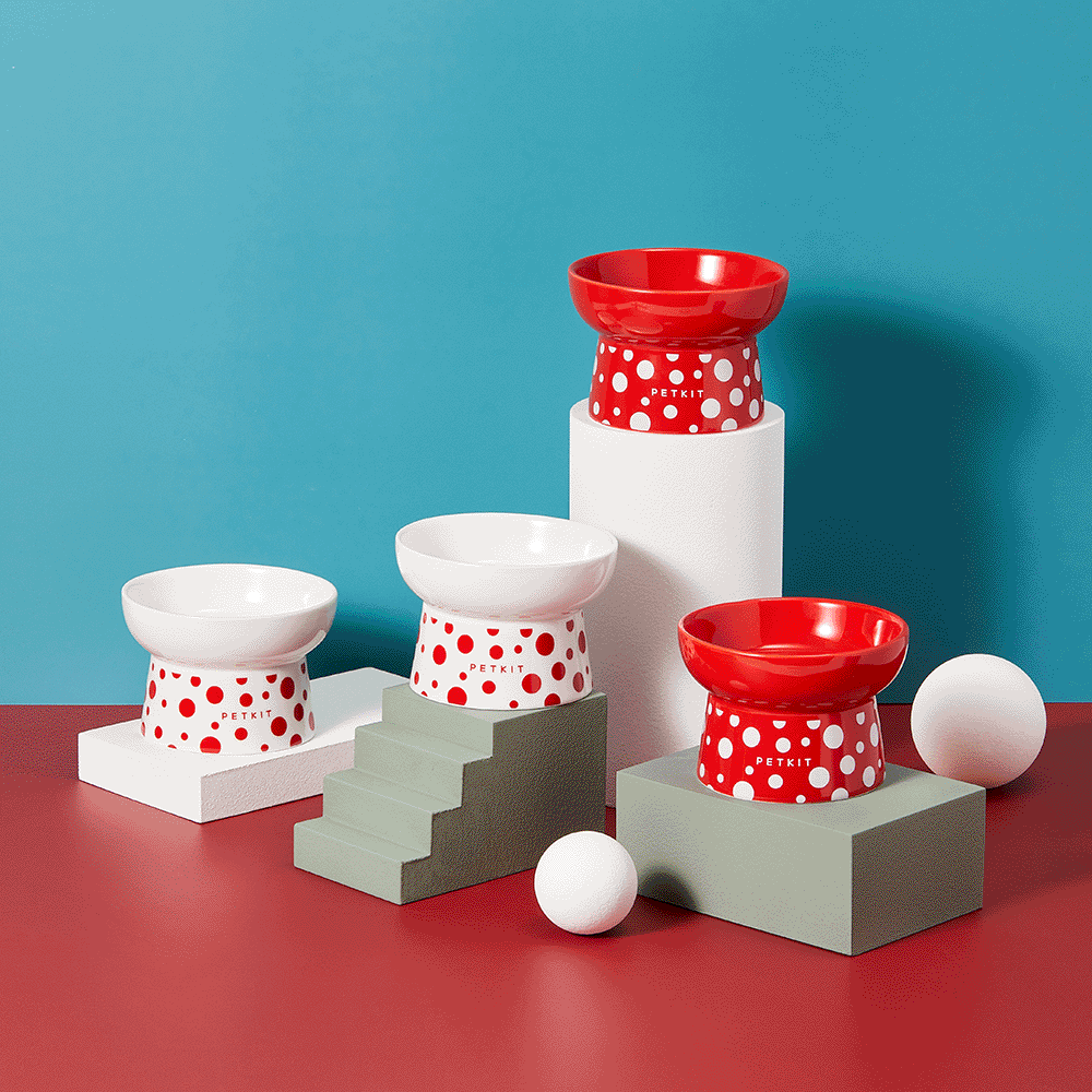 PetKit Polka Dot Ceramic Bowl - Image 5