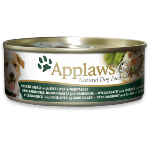 Applaws Chicken Breast with Beef Liver and Vegetables Wet Dog Food, 156 g
