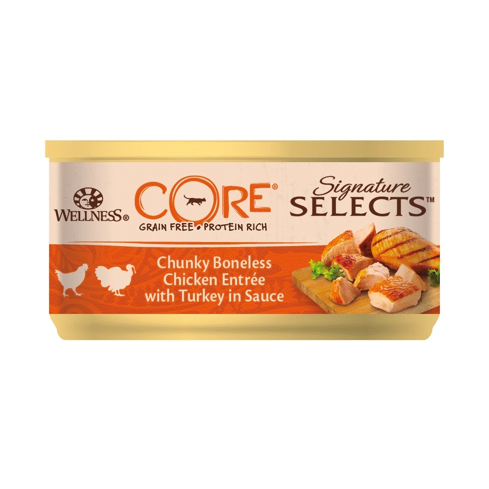 Wellness CORE Signature Selects Chunky Chicken & Turkey Wet Cat Food, 79 g