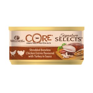 Wellness CORE Signature Selects Shredded Chicken with Turkey Wet Cat Food, 79 g
