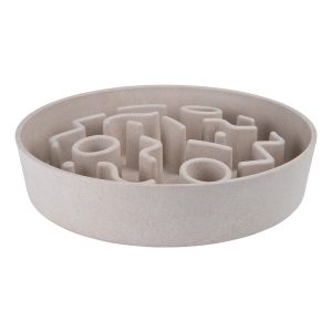 District 70 BAMBOO Slow Feeder Pet Bowl, Merengue