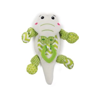 AFP Little Buddy Comforting Gator Dog Toy, Green