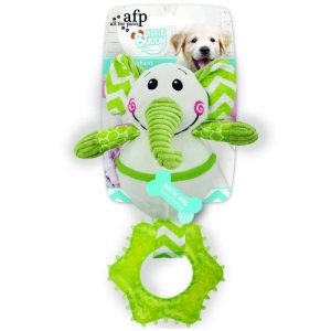 AFP Little Buddy Goofy Elephant With Dental Ring Dog Toy