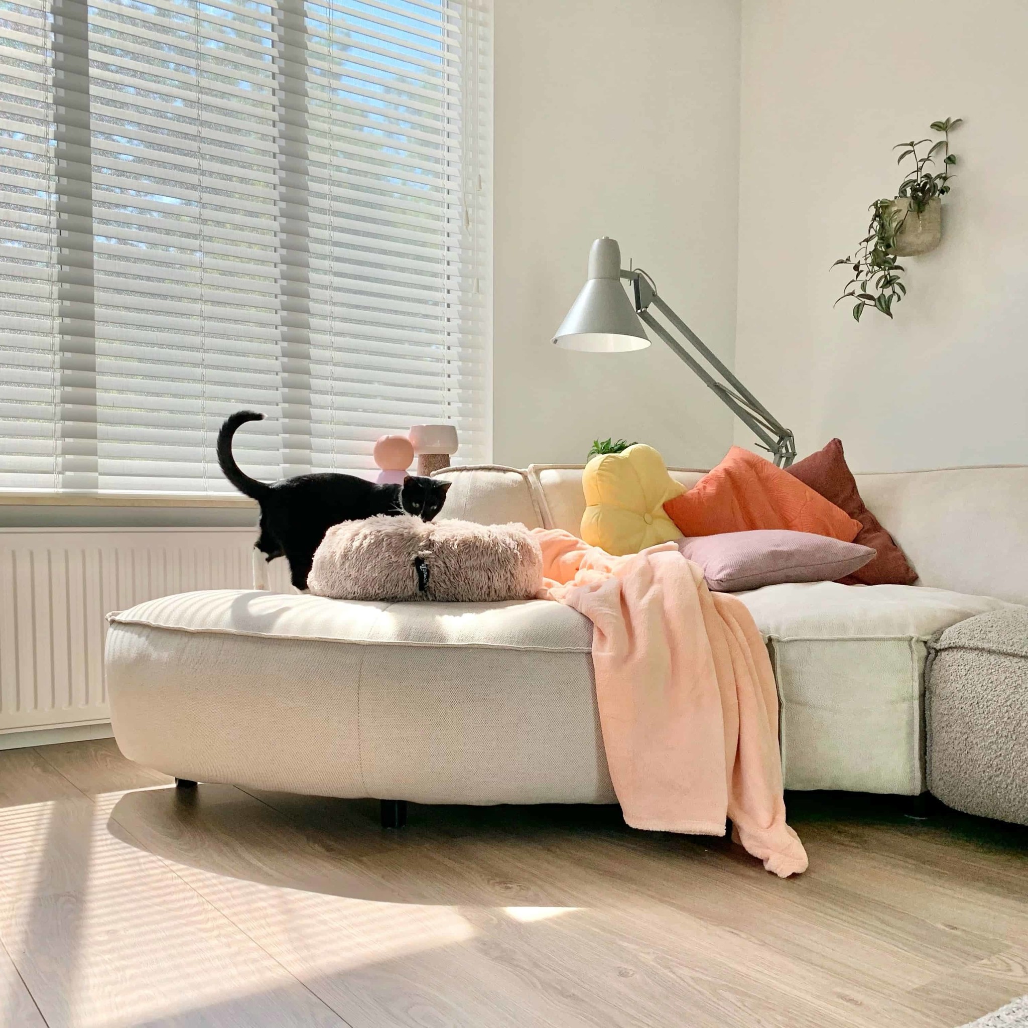 District 70 FUZZ Fluffy Donut Bed, Light Grey - Image 5