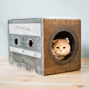 Alternative view of District 70 MIXTAPE, Retro Cardboard Cat Scratcher