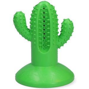 AFP Dental Chews Cactus Rubber Green Dog Toy, Green