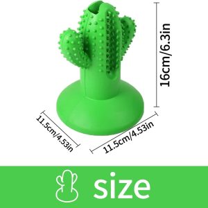 Alternative view of AFP Dental Chews Cactus Rubber Green Dog Toy, Green