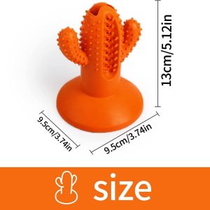Alternative view of AFP Dental Chews Cactus Rubber Dog Toy, Orange