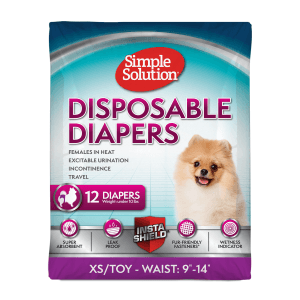 Simple Solution Dog Disposable Diapers, 12 Pieces