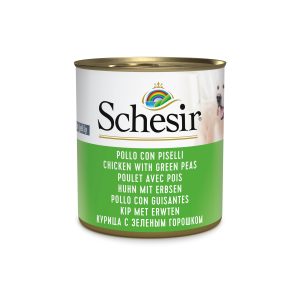 Schesir Chicken with Green Peas Wet Dog Food, 285g