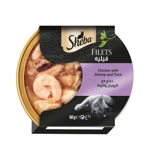 Sheba Filets Chicken With Shrimp And Tuna Wet Cat Food, 60g