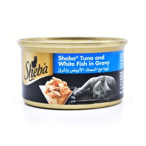 Sheba Tuna and White Fish Wet Cat Food, 85g
