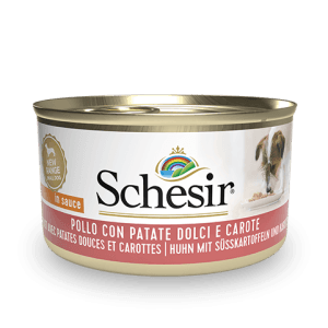 Schesir Chicken with Potatoes and Carrots Wet Dog Food, 85g