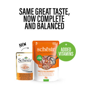 Alternative view of Schesir Complete Nutrition Tuna and Chicken with Shrimp Pouch in Jelly Wet Cat Food, 85g