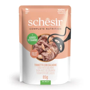 Schesir Complete Nutrition Tuna with Salmon in Jelly Wet Cat Food, Pouch 85g