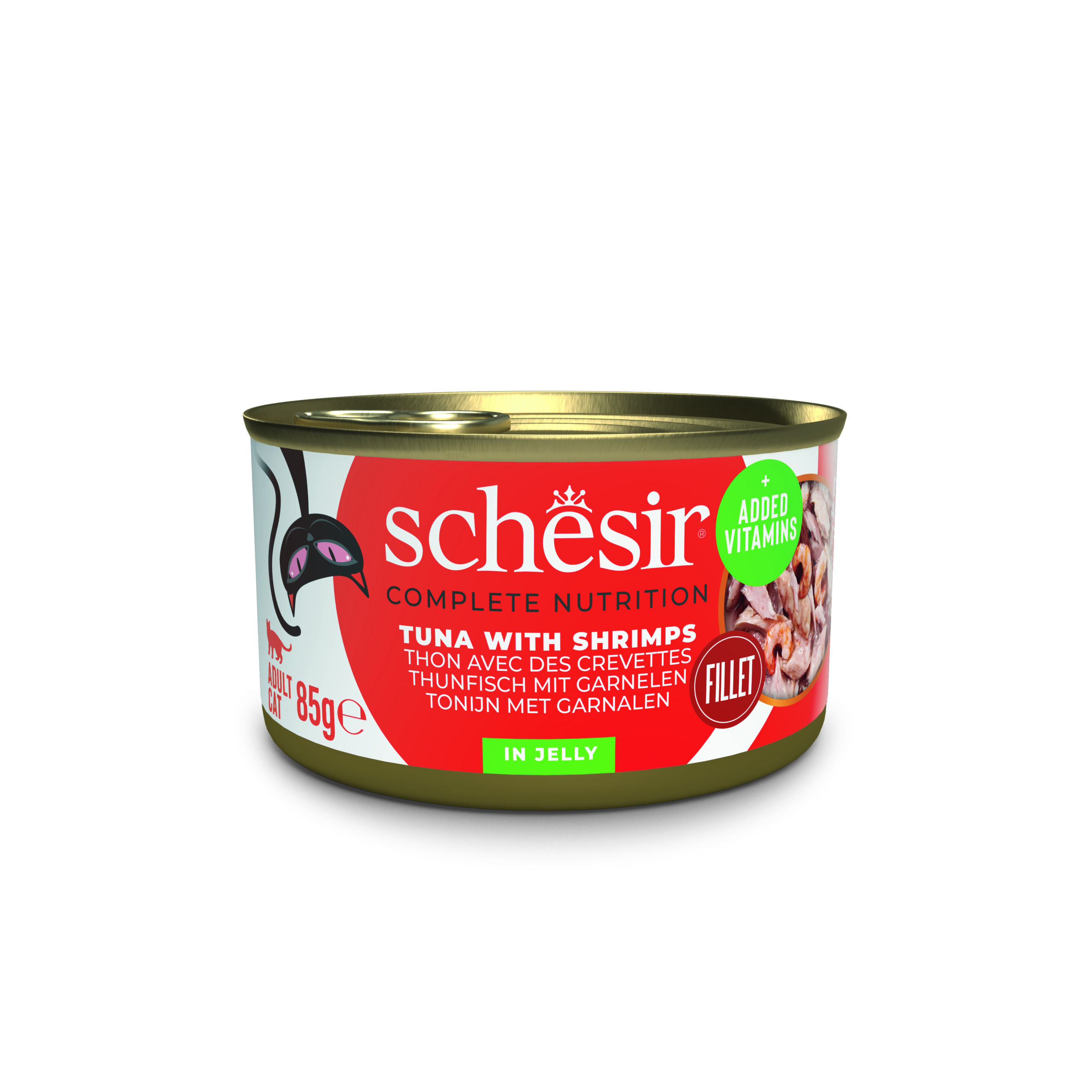 Schesir Complete Nutrition Tuna with Shrimp in Jelly Wet Cat Food, 85g