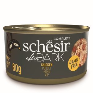 Schesir After Dark Chicken in Broth Wet Cat Food, 80g