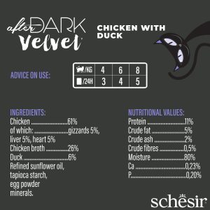 Alternative view of Schesir After Dark Velvet Mousse Chicken & Duck Wet Cat Food, 80g