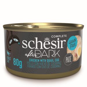 Schesir After Dark Pate Chicken & Quail Egg in Broth Cat Wet Food, 80g