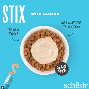 Alternative view of Schesir Stix! Salmon Mousse Cat Treat, 6 Pieces