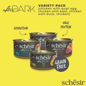 Alternative view of Schesir After Dark Variety Pack Wet Cat Food, Pack of 12 x 80g