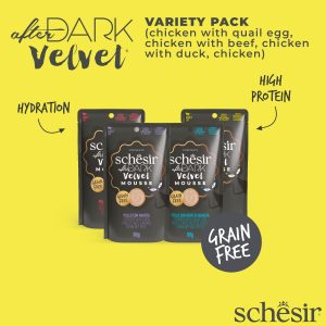 Alternative view of Schesir After Dark Velvet Mousse Variety Pack Wet Cat Food, Pack of 12 x 80g