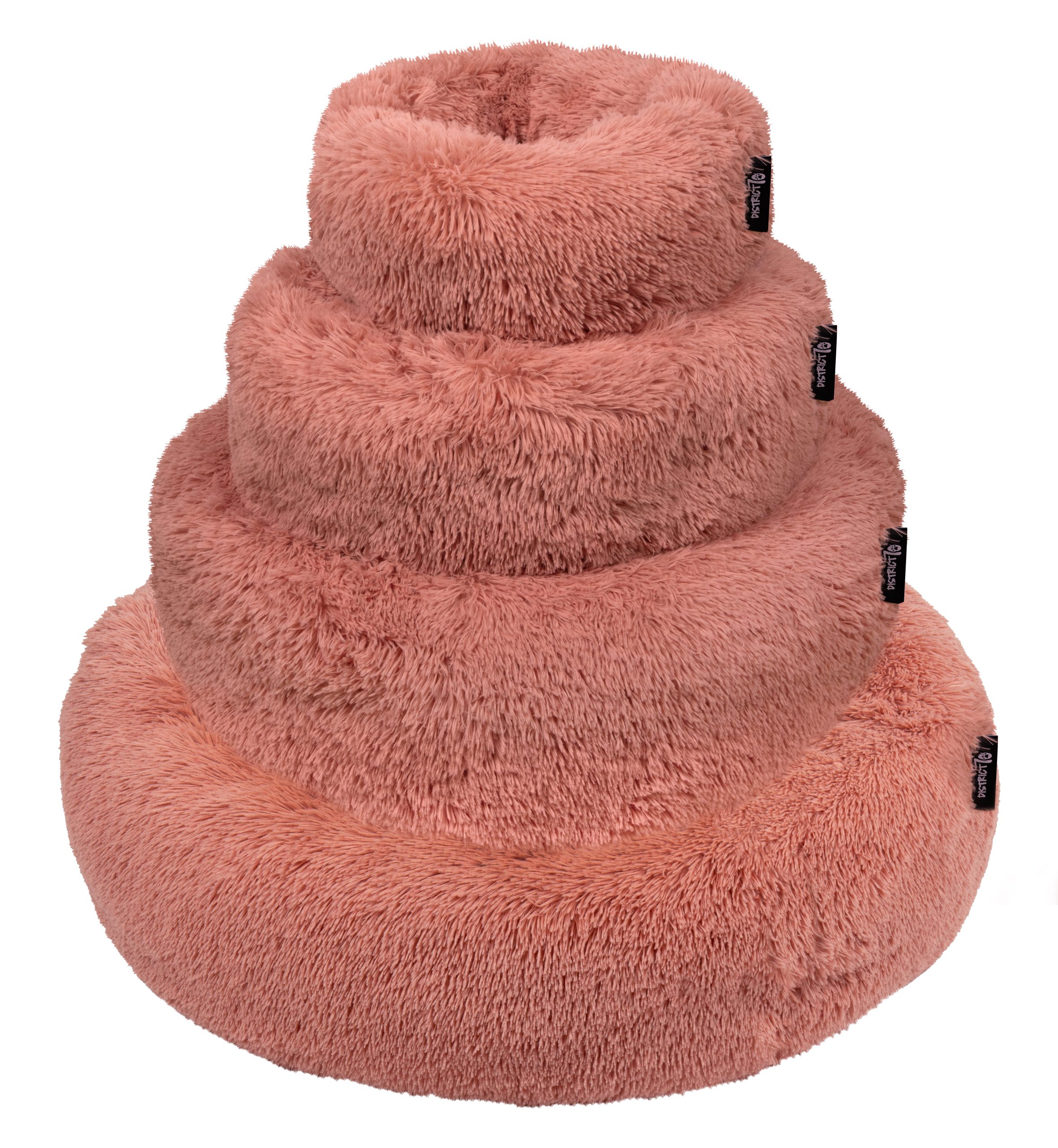 District 70 FUZZ Fluffy Donut Bed, Pink - Image 7