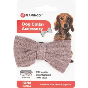 Alternative view of Flamingo Iona Anthracite Pink Dog Bow Tie