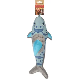 Alternative view of Flamingo Jawsi Shark Dog Toy