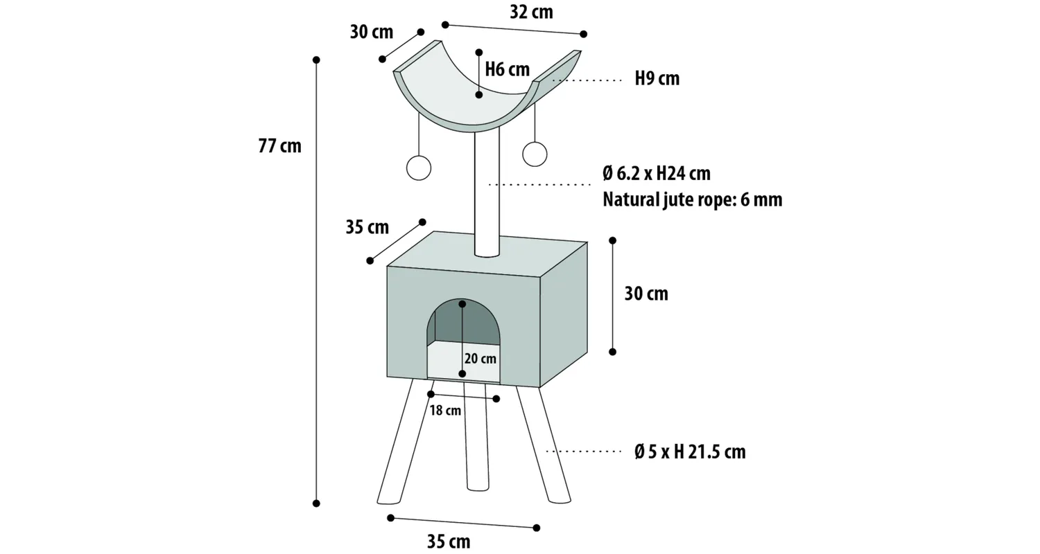 Flamingo Scandi Home Cat Tree - Image 4