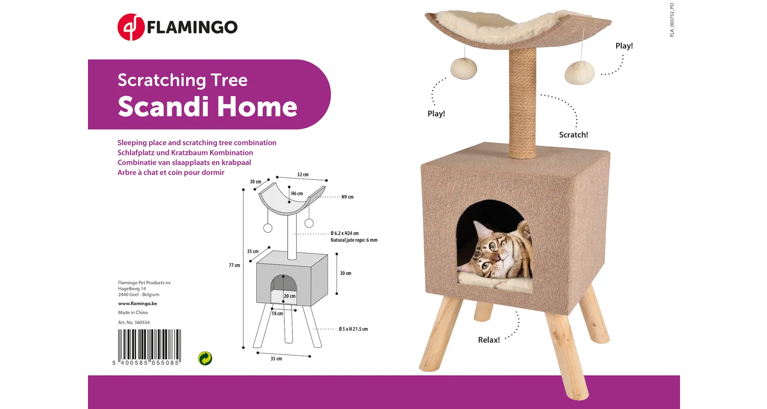 Flamingo Scandi Home Cat Tree - Image 3