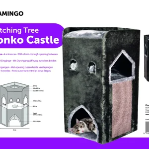 Alternative view of Flamingo Bronko Castle Cat Tree