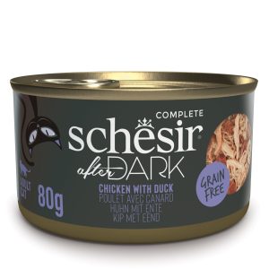 Schesir After Dark Chicken with Duck in Broth Wet Cat Food, 80g