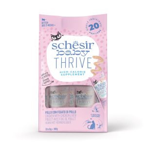 Schesir Baby Thrive Chicken & Chicken Liver Baby Cat Food, Pack of 20 Sachet