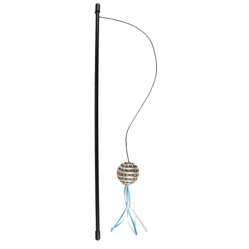 Flamingo Catchy Dangler with Ball Cat Toy, Blue