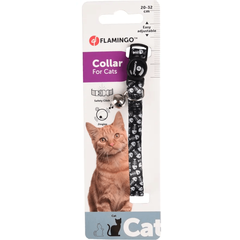 Flamingo Loulou Cat Collar, Black - Image 2