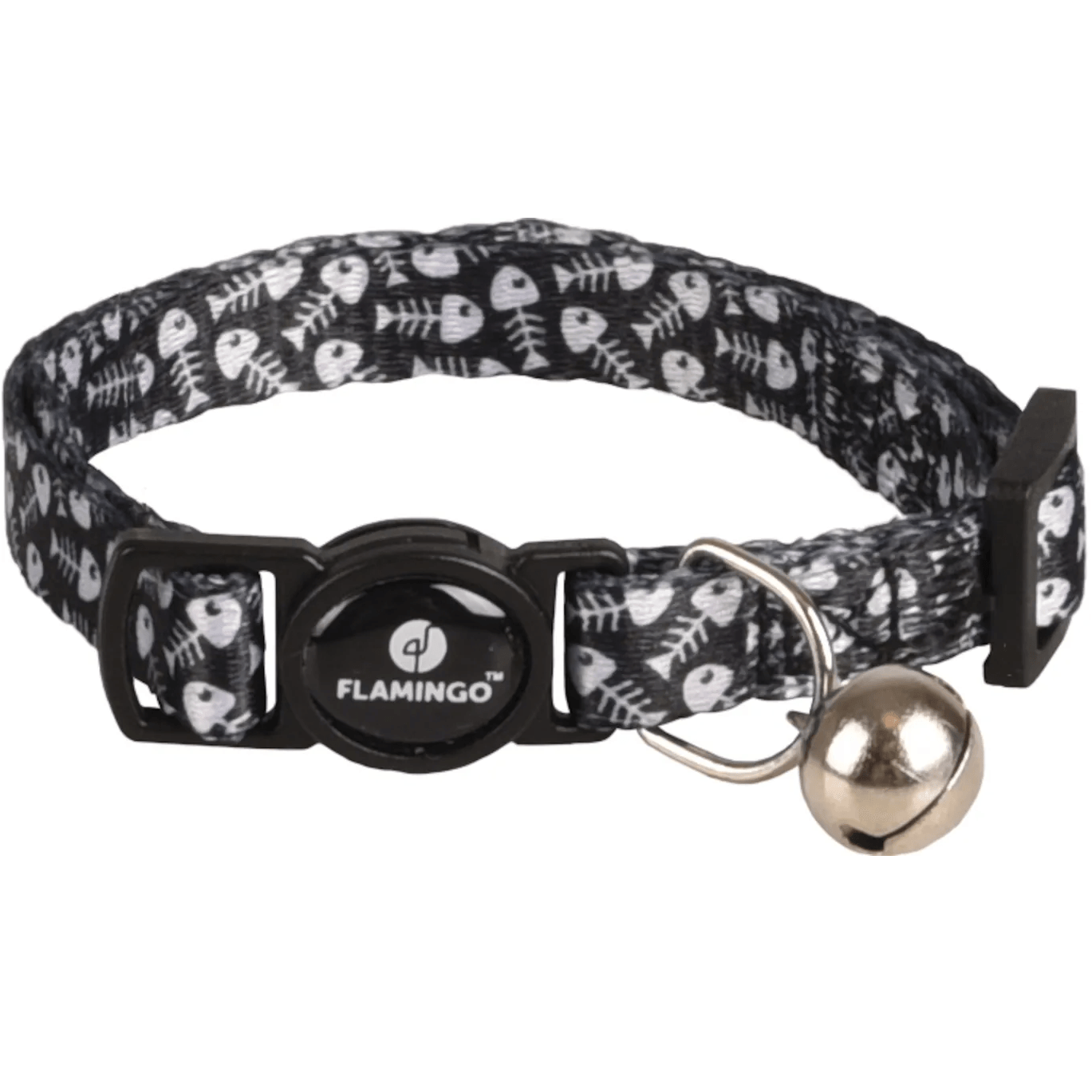 Flamingo Loulou Cat Collar, Black