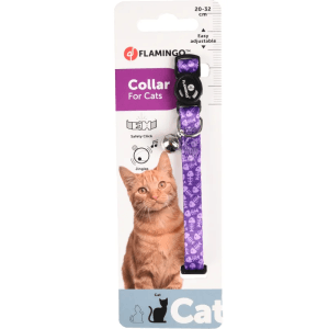 Alternative view of Flamingo Loulou Cat Collar, Purple