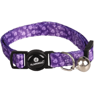 Flamingo Loulou Cat Collar, Purple